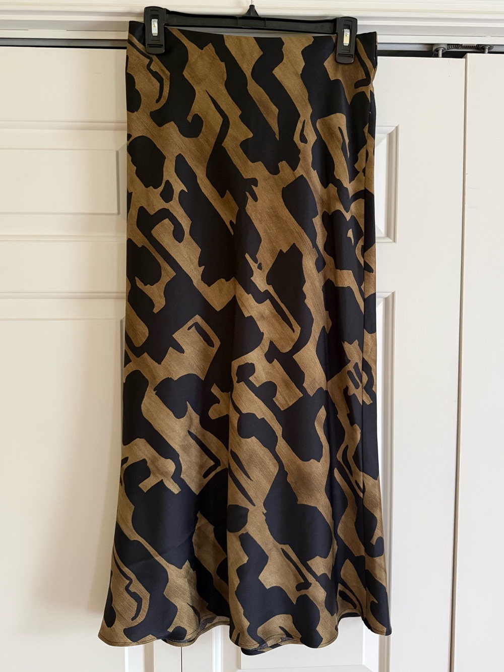 Zara Black and Brown Abstract Skirt